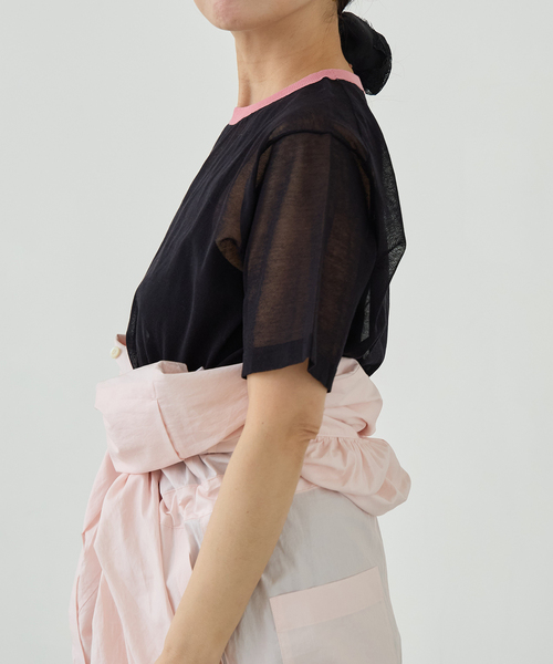 IENA LA BOUCLE（イエナラブークル）の「IENA LA BOUCLE シアーTシャツニット（ニット/セーター・レディース・ダークブルー/グリーン系その他/ブラック系その他・FREE）」の11枚目の写真