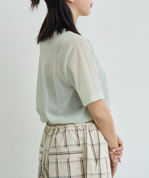 IENA LA BOUCLE（イエナラブークル）の「IENA LA BOUCLE シアーTシャツニット（ニット/セーター・レディース・ダークブルー/グリーン系その他/ブラック系その他・FREE）」の20枚目の写真