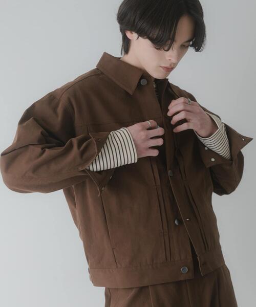 SENSE OF PLACE by URBAN RESEARCH（センスオブプレイスバイアーバンリサーチ）の「コットンツイルブルゾン（ブルゾン・メンズ・ブラウン/ネイビー・MEDIUM/LARGE）」の6枚目の写真