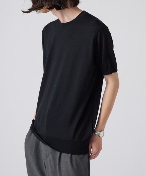 JOHN SMEDLEY(ジョンスメドレー)の「JOHN SMEDLEY/ジョンスメドレー HILCOTE T-SHIRT CN SS 2026年 夏 夏服(ニット/セーター・メンズ・ブラック/ネイビー・M/L/XL)」の10枚目の写真