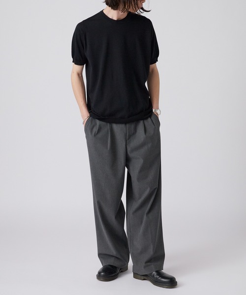 JOHN SMEDLEY(ジョンスメドレー)の「JOHN SMEDLEY/ジョンスメドレー HILCOTE T-SHIRT CN SS 2026年 夏 夏服(ニット/セーター・メンズ・ブラック/ネイビー・M/L/XL)」の12枚目の写真