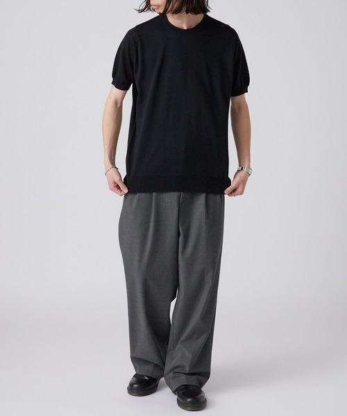 JOHN SMEDLEY(ジョンスメドレー)の「JOHN SMEDLEY/ジョンスメドレー HILCOTE T-SHIRT CN SS 2026年 夏 夏服(ニット/セーター・メンズ・ブラック/ネイビー・M/L/XL)」の13枚目の写真