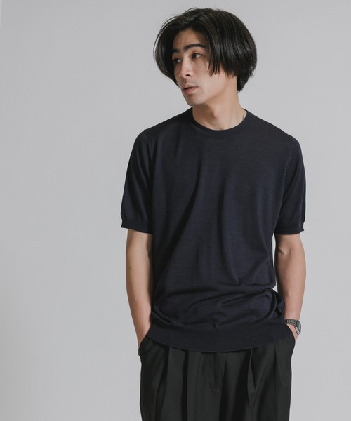 JOHN SMEDLEY(ジョンスメドレー)の「JOHN SMEDLEY/ジョンスメドレー HILCOTE T-SHIRT CN SS 2026年 夏 夏服(ニット/セーター・メンズ・ブラック/ネイビー・M/L/XL)」の15枚目の写真