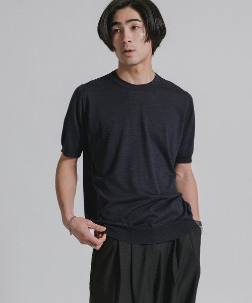 JOHN SMEDLEY(ジョンスメドレー)の「JOHN SMEDLEY/ジョンスメドレー HILCOTE T-SHIRT CN SS 2026年 夏 夏服(ニット/セーター・メンズ・ブラック/ネイビー・M/L/XL)」の16枚目の写真