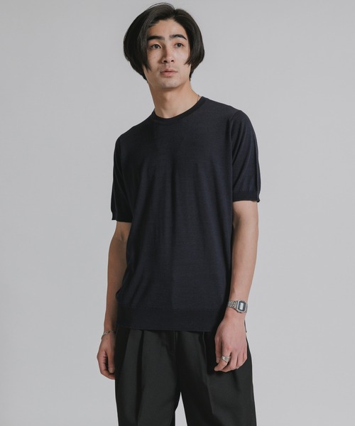 JOHN SMEDLEY(ジョンスメドレー)の「JOHN SMEDLEY/ジョンスメドレー HILCOTE T-SHIRT CN SS 2026年 夏 夏服(ニット/セーター・メンズ・ブラック/ネイビー・M/L/XL)」の17枚目の写真