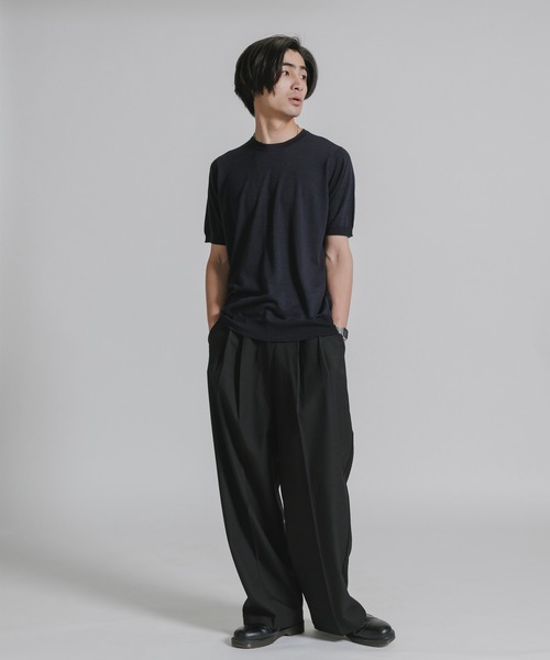 JOHN SMEDLEY(ジョンスメドレー)の「JOHN SMEDLEY/ジョンスメドレー HILCOTE T-SHIRT CN SS 2026年 夏 夏服(ニット/セーター・メンズ・ブラック/ネイビー・M/L/XL)」の19枚目の写真