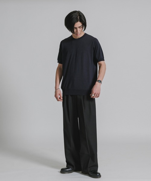JOHN SMEDLEY(ジョンスメドレー)の「JOHN SMEDLEY/ジョンスメドレー HILCOTE T-SHIRT CN SS 2026年 夏 夏服(ニット/セーター・メンズ・ブラック/ネイビー・M/L/XL)」の20枚目の写真