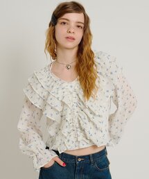 w closet | 【6色展開/前後着用可能】2wayフリルブラウス(シャツ/ブラウス)