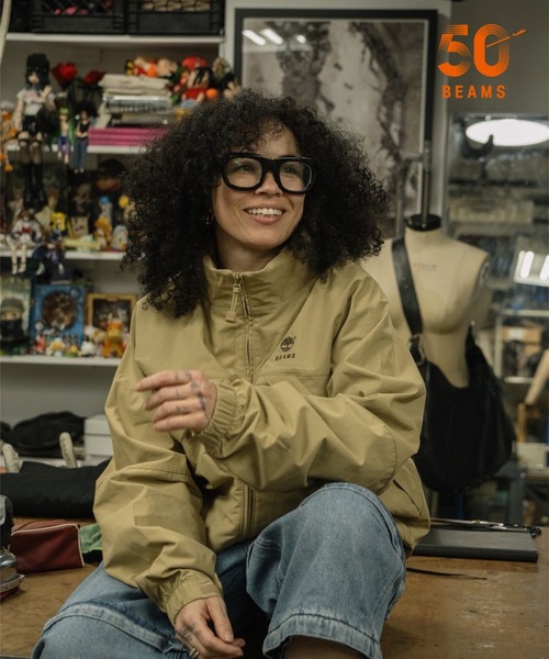 Timberland(ティンバーランド)の「【別注】Timberland / Nylon Jacket(ブルゾン・メンズ・ベージュ/ネイビー・LARGE/XX-LARGE/SMALL/MEDIUM/X-LARGE)」の3枚目の写真