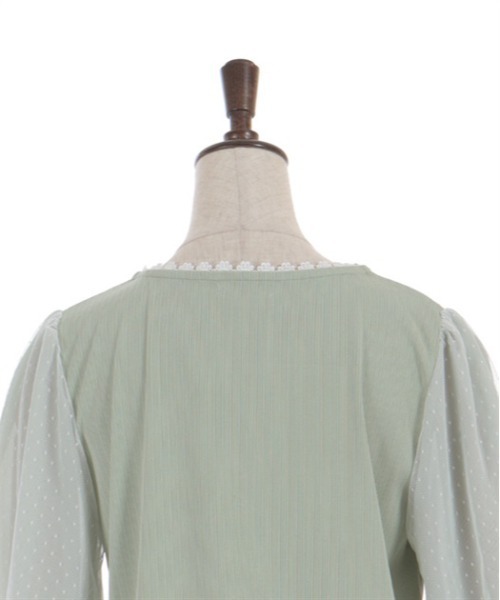 axes femme(アクシーズファム)の「チューリップ刺繍七分袖プルオーバー(Tシャツ/カットソー・レディース・キナリ/ネイビー/グリーン・FREE)」の20枚目の写真