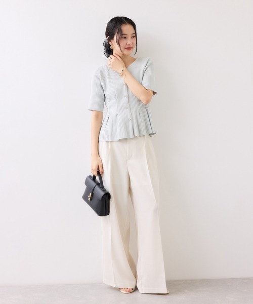 VIS（ビス）の「Airyセットアップパンツ/UVケア・イージーケア・接触冷感・吸水速乾（その他パンツ・レディース・ブラック/キナリ/グリーン系その他2・SS/S/M/L）」の15枚目の写真