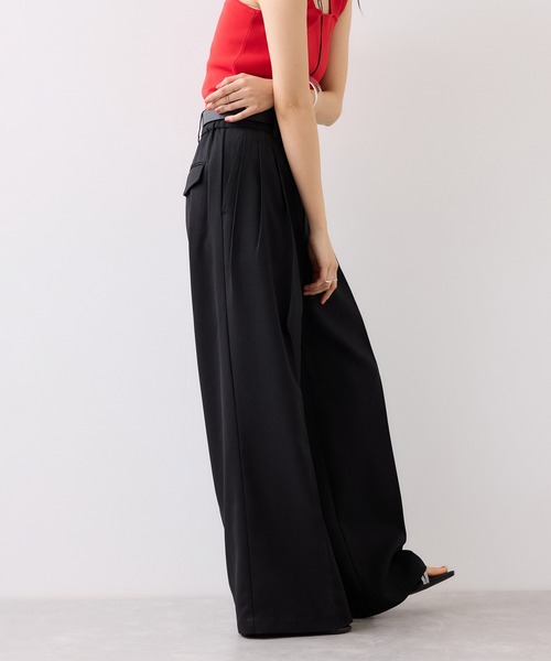 VIS（ビス）の「Airyセットアップパンツ/UVケア・イージーケア・接触冷感・吸水速乾（その他パンツ・レディース・ブラック/キナリ/グリーン系その他2・SS/S/M/L）」の4枚目の写真