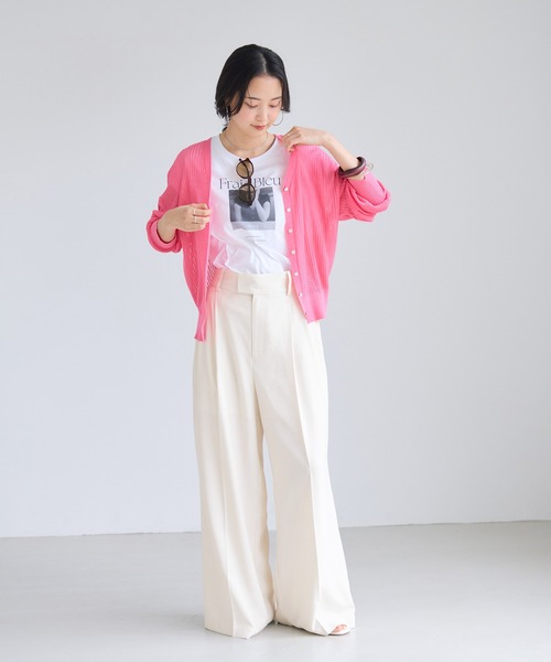 VIS(ビス)の「Light Airyセットアップパンツ/UVケア・接触冷感・吸水速乾(その他パンツ・レディース・ブラック/キナリ/グリーン系その他2・SS/S/M/L)」の7枚目の写真