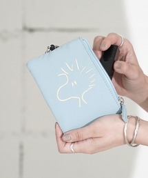 THE MILES（ザ マイルズ）の「"09"≪PEANUTS≫どっちにも伸びーる キーリール付き 2ポケット ナイロン フェイス 刺繍 パスポーチ（パスケース）」