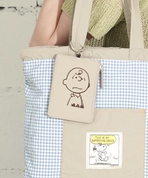 THE MILES（ザ マイルズ）の「"09"≪PEANUTS≫どっちにも伸びーる キーリール付き 2ポケット ナイロン フェイス 刺繍 パスポーチ（パスケース）」