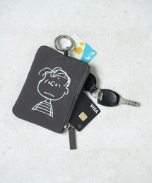 PEANUTS（ピーナッツ）の「"09"≪PEANUTS≫どっちにも伸びーる キーリール付き 2ポケット ナイロン フェイス 刺繍 パスポーチ（パスケース）」