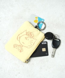 THE MILES（ザ マイルズ）の「"09"≪Vintage PEANUTS≫どっちにも伸びーる キーリール付き 2ポケット ナイロン フェイス 刺繍 パスポーチ（パスケース）」