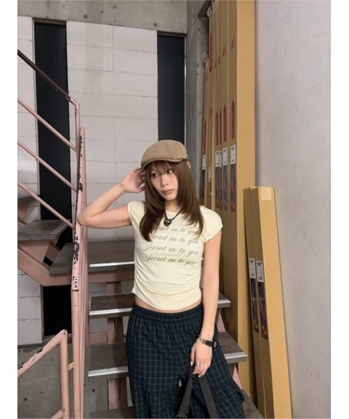 LAGUA GEM(ラグアジェム)の「PUFF PRINT Tシャツ(Tシャツ/カットソー・レディース・ライトイエロー/ブラック/ホワイト・FREE)」の5枚目の写真
