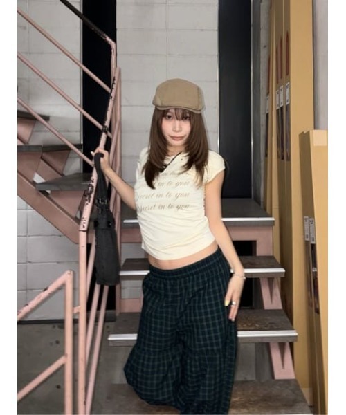 LAGUA GEM(ラグアジェム)の「PUFF PRINT Tシャツ(Tシャツ/カットソー・レディース・ライトイエロー/ブラック/ホワイト・FREE)」の6枚目の写真