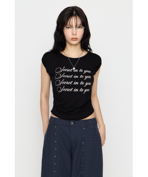 LAGUA GEM(ラグアジェム)の「PUFF PRINT Tシャツ(Tシャツ/カットソー・レディース・ライトイエロー/ブラック/ホワイト・FREE)」の22枚目の写真