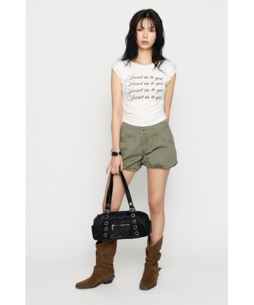 LAGUA GEM(ラグアジェム)の「PUFF PRINT Tシャツ(Tシャツ/カットソー・レディース・ライトイエロー/ブラック/ホワイト・FREE)」の14枚目の写真