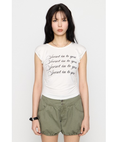 LAGUA GEM(ラグアジェム)の「PUFF PRINT Tシャツ(Tシャツ/カットソー・レディース・ライトイエロー/ブラック/ホワイト・FREE)」の15枚目の写真