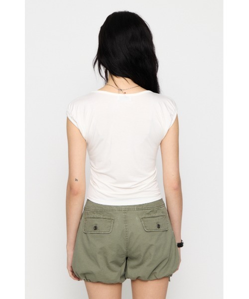 LAGUA GEM(ラグアジェム)の「PUFF PRINT Tシャツ(Tシャツ/カットソー・レディース・ライトイエロー/ブラック/ホワイト・FREE)」の17枚目の写真