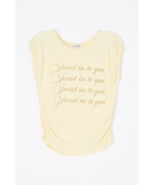 LAGUA GEM(ラグアジェム)の「PUFF PRINT Tシャツ(Tシャツ/カットソー・レディース・ライトイエロー/ブラック/ホワイト・FREE)」の10枚目の写真