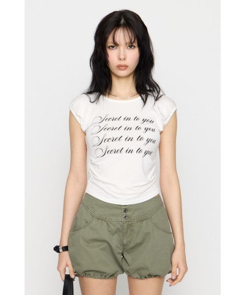 LAGUA GEM(ラグアジェム)の「PUFF PRINT Tシャツ(Tシャツ/カットソー・レディース・ライトイエロー/ブラック/ホワイト・FREE)」の11枚目の写真