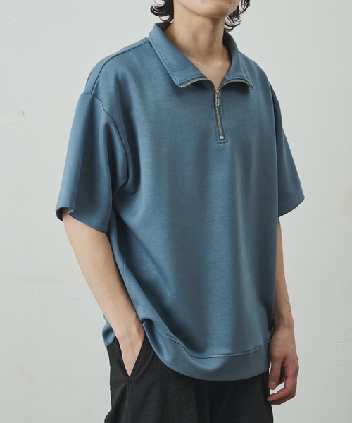 COLONY 2139(コロニートゥーワンスリーナイン)の「ダイバーポンチハーフZIP(Tシャツ/カットソー・メンズ・ブルー/チャコールグレー/ブラック/ホワイト・MEDIUM/LARGE)」の4枚目の写真