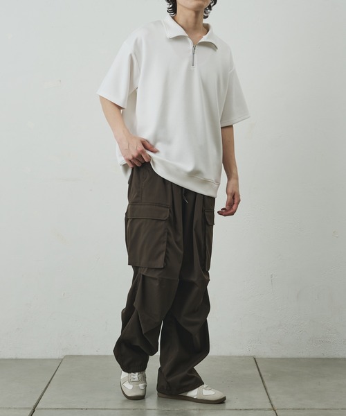 COLONY 2139(コロニートゥーワンスリーナイン)の「ダイバーポンチハーフZIP(Tシャツ/カットソー・メンズ・ブルー/チャコールグレー/ブラック/ホワイト・MEDIUM/LARGE)」の9枚目の写真