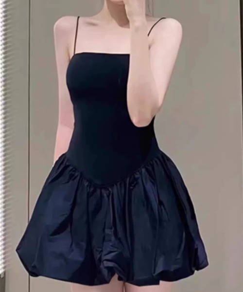 ampm(エーエムピーエム)の「レイヤードフレアキャミワンピース(ワンピース・レディース・カーキ/ブラック・L/M)」の15枚目の写真