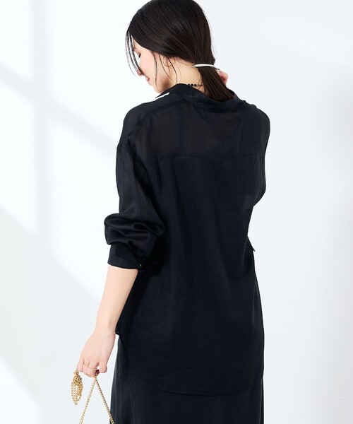 NOLLEY’S Sophi(ノーリーズソフィ)の「ウォッシャブルフィブリルラミーマルチウェイシャツ(シャツ/ブラウス・レディース・ホワイト/ブラック/オリーブ・38)」の16枚目の写真