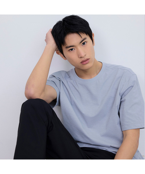 MINDBRIDGE（マインドブリッジ）の「ドゥグッド_ソロナクールタッチレギュラーフィットラウンドTシャツ - 3カラー（Tシャツ/カットソー・メンズ・ホワイト/グレー/チャコール・95/100/105/110）」の3枚目の写真