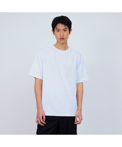 MINDBRIDGE（マインドブリッジ）の「ドゥグッド_ソロナクールタッチレギュラーフィットラウンドTシャツ - 3カラー（Tシャツ/カットソー・メンズ・ホワイト/グレー/チャコール・95/100/105/110）」の2枚目の写真