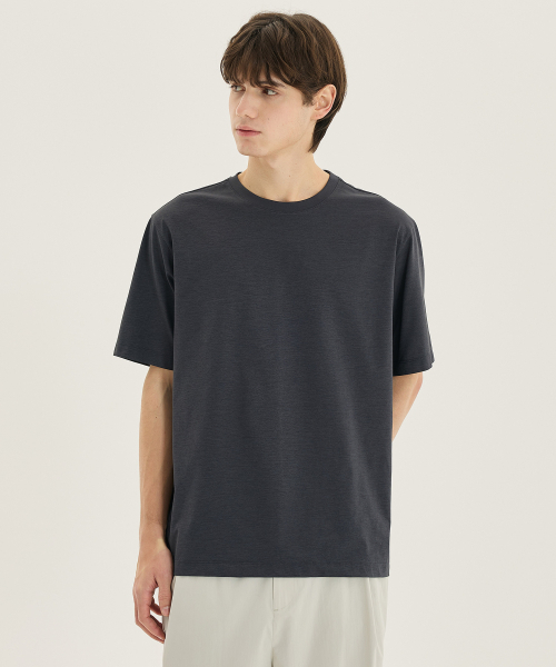 MINDBRIDGE（マインドブリッジ）の「ドゥグッド_ソロナクールタッチレギュラーフィットラウンドTシャツ - 3カラー（Tシャツ/カットソー・メンズ・ホワイト/グレー/チャコール・95/100/105/110）」の5枚目の写真