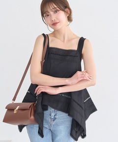 tanakadaisuke/タナカダイスケ】sheer sleeve random rib cardigan