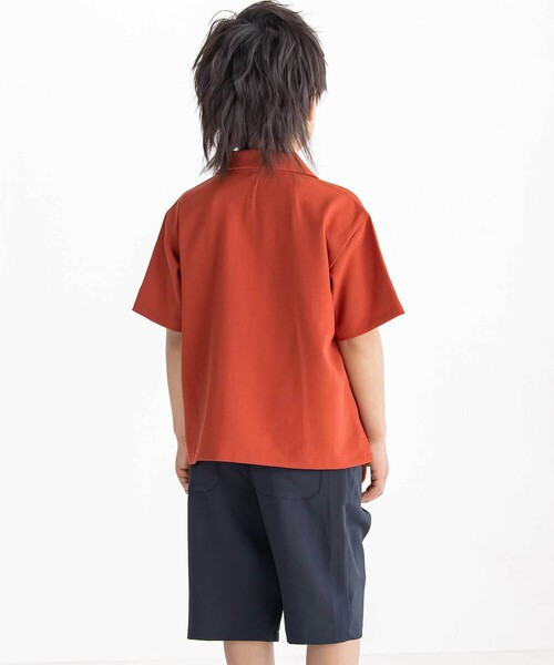 WASK(ワスク)の「パームステッチロゴ オープンアロハシャツ(シャツ/ブラウス・キッズ・レッド・140cm/160cm/150cm)」の11枚目の写真