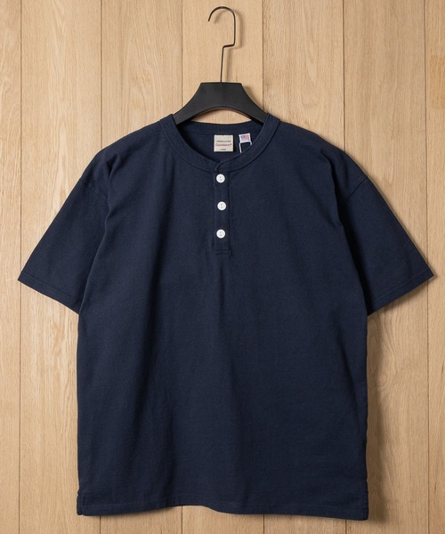 JOHN'S CLOSET（ジョンズクローゼット）の「【h】〔Goodwear/グッドウェア〕USAコットン ヘビーウェイト ヘンリーネックベーシック半袖 Tシャツ/無地T（Tシャツ/カットソー・メンズ・ブルーグレー/ブラック/ダークグレー/ホワイト/ネイビー・SMALL/LARGE/MEDIUM）」の19枚目の写真