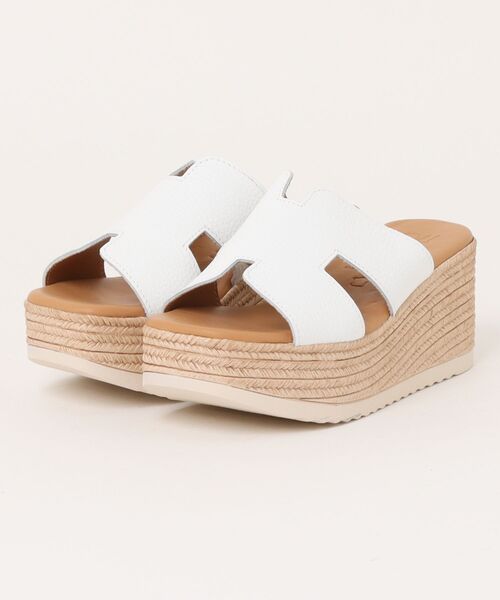 inter-chaussures(インターショシュール)の「【Oh my Sandals】厚底ウエッジレザーサンダル(E62501)(サンダル・レディース・シルバー/ホワイト/ベージュ・35/36/37/38/39)」の13枚目の写真