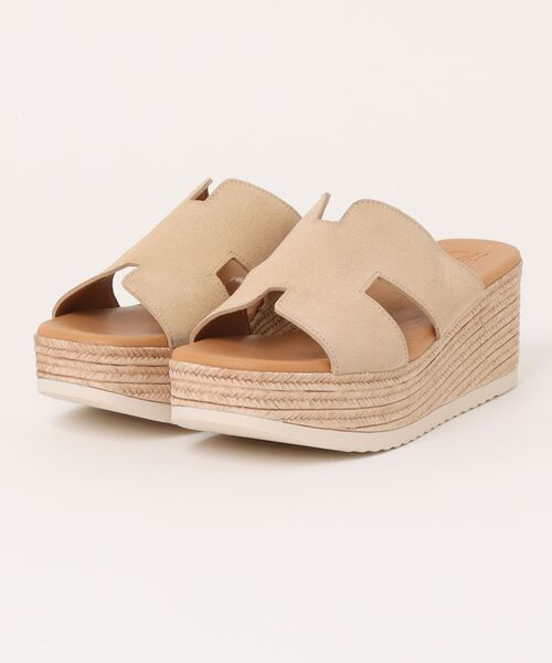 inter-chaussures(インターショシュール)の「【Oh my Sandals】厚底ウエッジレザーサンダル(E62501)(サンダル・レディース・シルバー/ホワイト/ベージュ・35/36/37/38/39)」の14枚目の写真