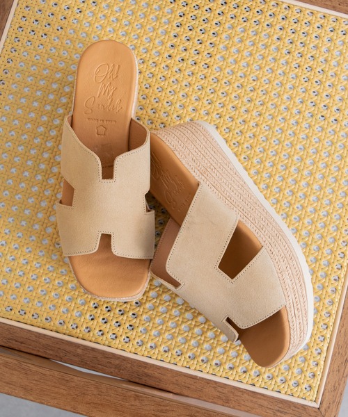 inter-chaussures(インターショシュール)の「【Oh my Sandals】厚底ウエッジレザーサンダル(E62501)(サンダル・レディース・シルバー/ホワイト/ベージュ・35/36/37/38/39)」の10枚目の写真
