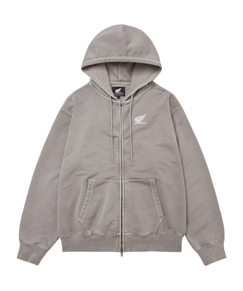 PHYPS MOTORCYCLE（フィップスモーターサイクル）の「Pigment Scratch Logo Hoodie Zip-Up Gray（パーカー・レディース・その他・LARGE/X-LARGE/SMALL/MEDIUM）」の2枚目の写真