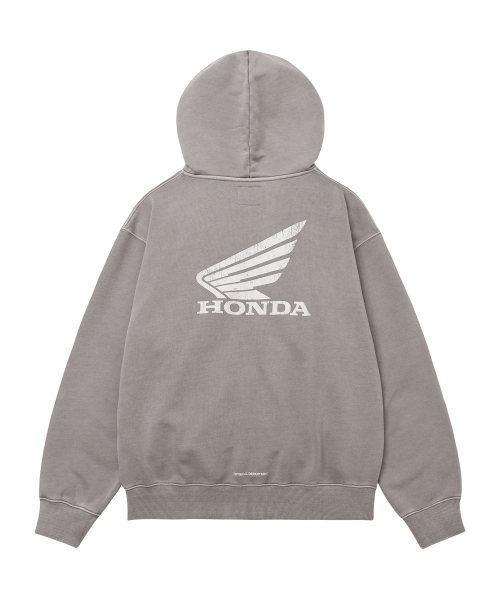 PHYPS MOTORCYCLE（フィップスモーターサイクル）の「Pigment Scratch Logo Hoodie Zip-Up Gray（パーカー・レディース・その他・LARGE/X-LARGE/SMALL/MEDIUM）」の3枚目の写真