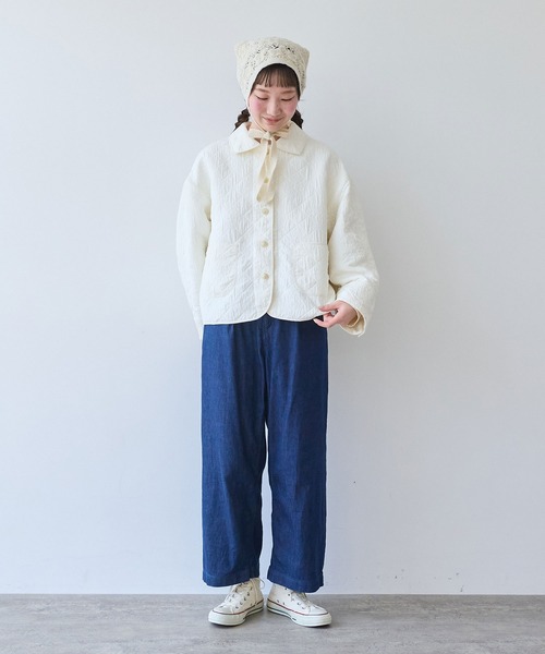 bulle de savon(ビュルデサボン)の「ichijiku quilt ジャカード ジャケット(その他アウター・レディース・キナリ/ブラック・FREE)」の21枚目の写真