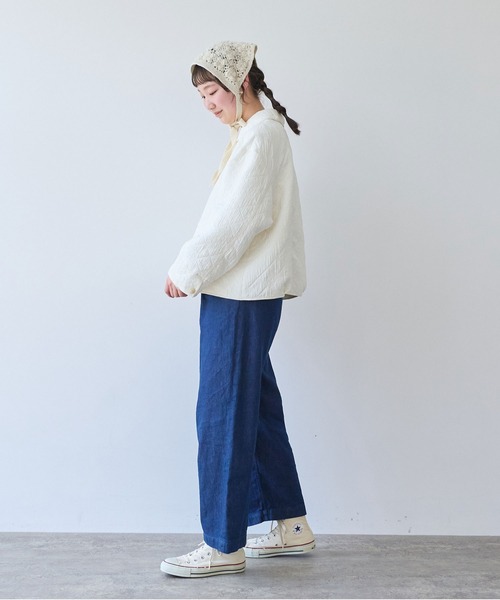bulle de savon(ビュルデサボン)の「ichijiku quilt ジャカード ジャケット(その他アウター・レディース・キナリ/ブラック・FREE)」の20枚目の写真