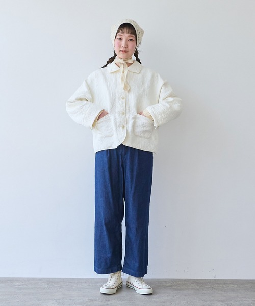 bulle de savon(ビュルデサボン)の「ichijiku quilt ジャカード ジャケット(その他アウター・レディース・キナリ/ブラック・FREE)」の19枚目の写真