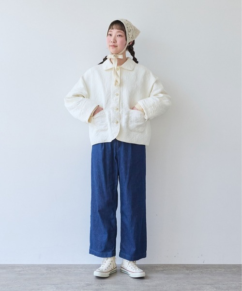 bulle de savon(ビュルデサボン)の「ichijiku quilt ジャカード ジャケット(その他アウター・レディース・キナリ/ブラック・FREE)」の18枚目の写真