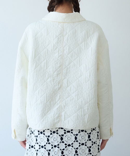 bulle de savon(ビュルデサボン)の「ichijiku quilt ジャカード ジャケット(その他アウター・レディース・キナリ/ブラック・FREE)」の14枚目の写真