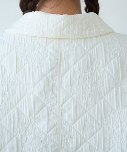 bulle de savon(ビュルデサボン)の「ichijiku quilt ジャカード ジャケット(その他アウター・レディース・キナリ/ブラック・FREE)」の11枚目の写真